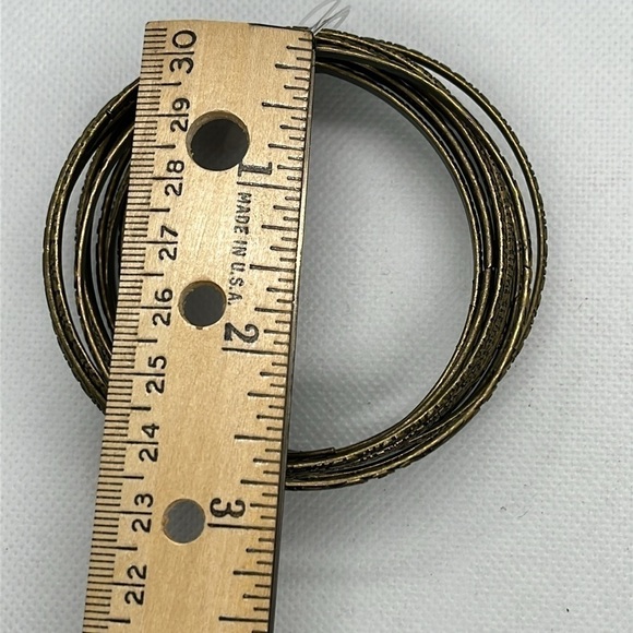 Womens Gold and Sliver Tone Stack Bangle Bracelets - Picture 9 of 16